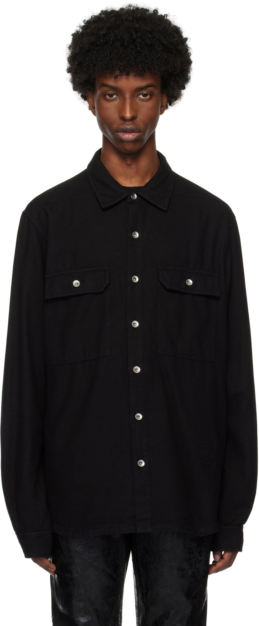 Skjorta Rick Owens Outershirt Shirt Svart | DU02D2296 CFL