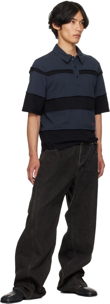 Polotröja Eckhaus Latta Eckhaus Latta Striated Polo Mörkblå | 1401-EL-PF25-M, 3