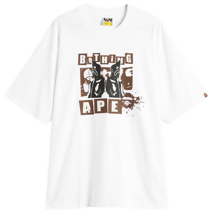 T-shirt BAPE Graffiti BAPE Logo T-Shirt Vit | 001TEL801342M-WHT