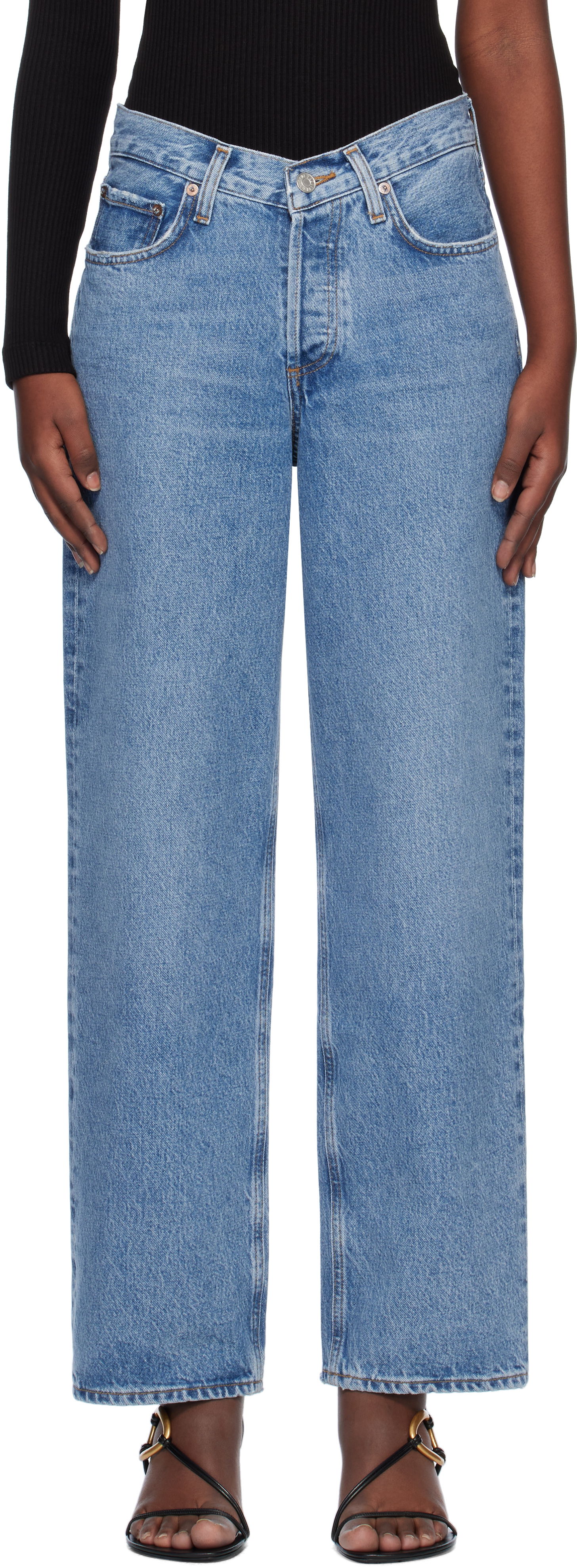 Jeans AGOLDE Baggy V-Waist Jeans Blå | A208-1535, 0