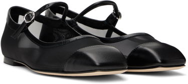 Kläder Aeyde Aeyde Uma Mesh Toe-Cap Ballerina Flats Svart | A11-FL-RKLS08FL181-SS25-800-007, 3