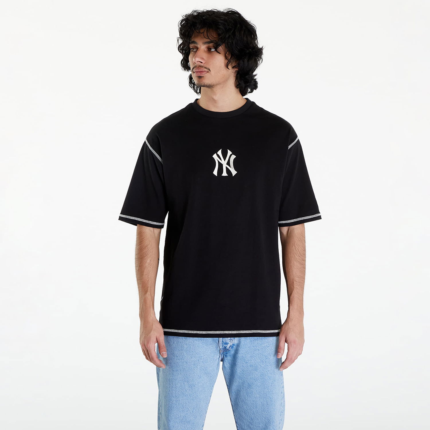 T-shirt New Era New York Yankees MLB World Series Oversized T-Shirt UNISEX Svart | 60435451, 0