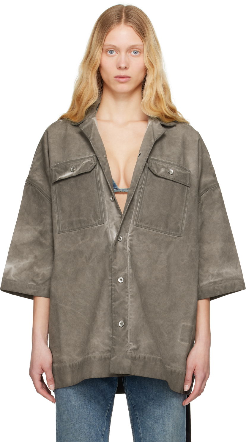 Skjorta Rick Owens Rick Owens DRKSHDW Hollywood Magnum Tommy Shirt Grå | DS01E3206 CVS