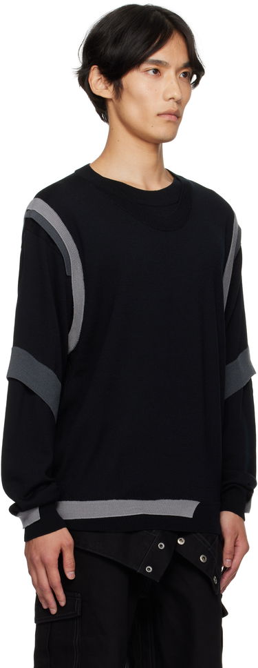 Sweater Andersson Bell Layered Crewneck Sweater Svart | atb1334m, 1