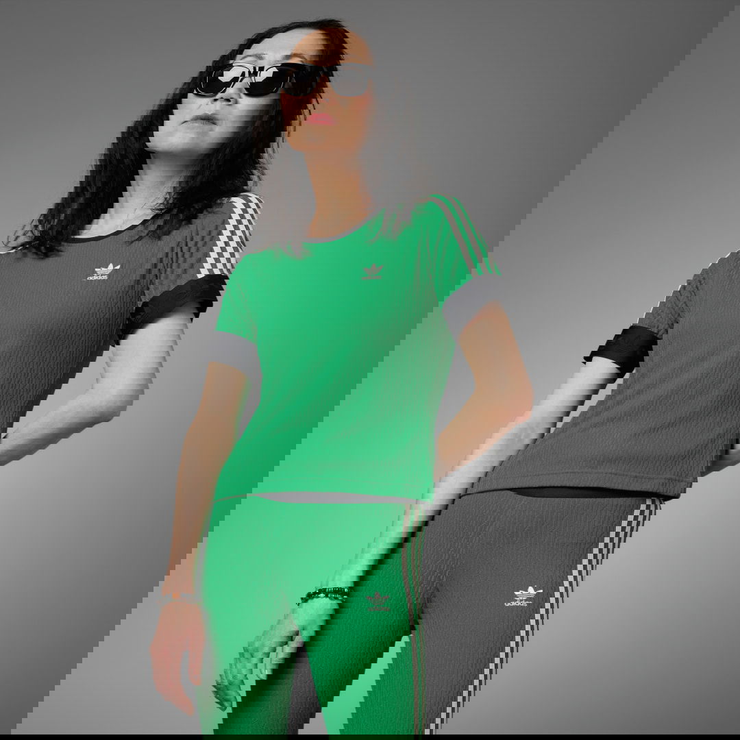 T-shirt adidas Originals Adicolor 70s Knit Tee Grön | IK7844, 0