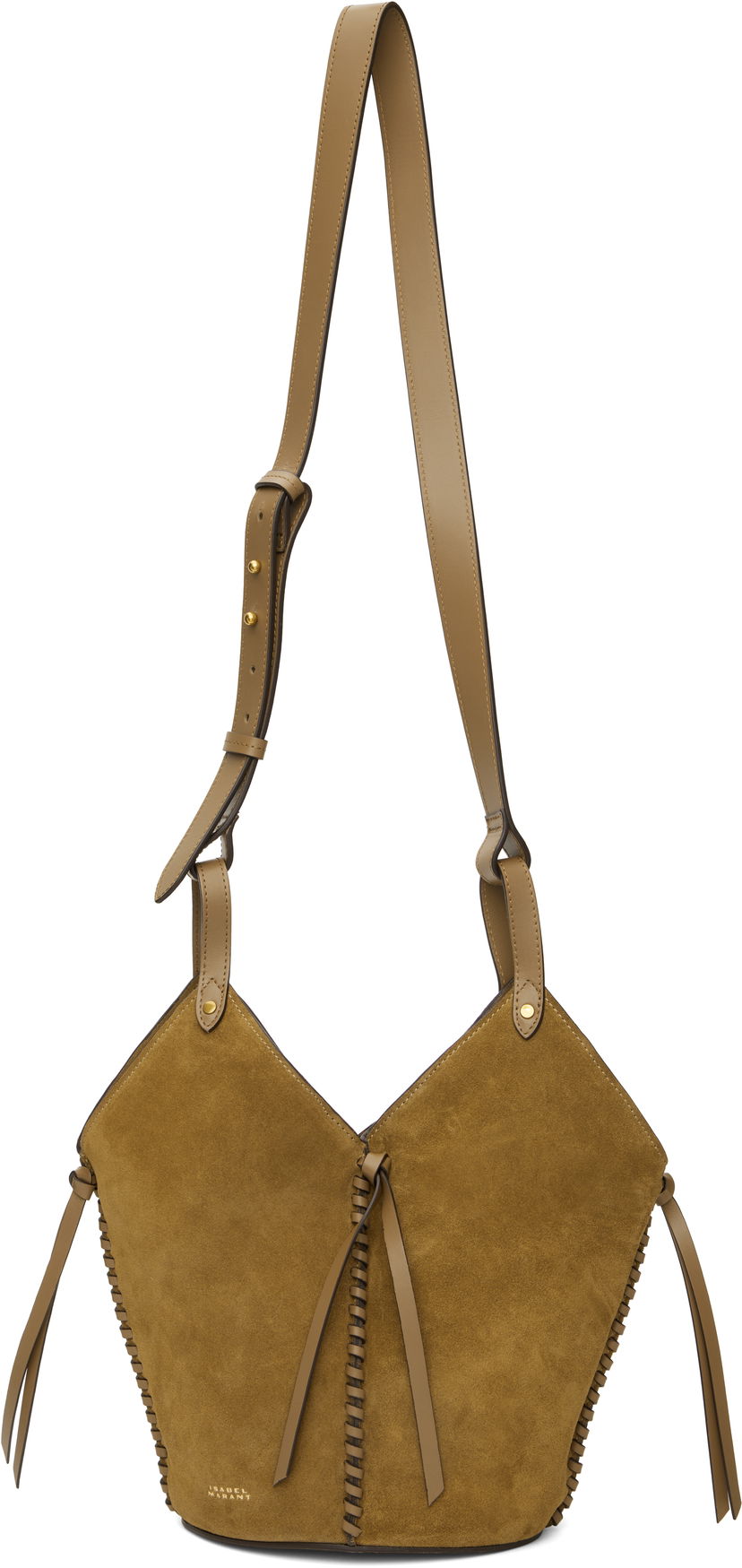 Handväska ISABEL MARANT Isabel Marant Tampa Mini Suede Shoulder Bag Brun | PM0067FA-C2C13M