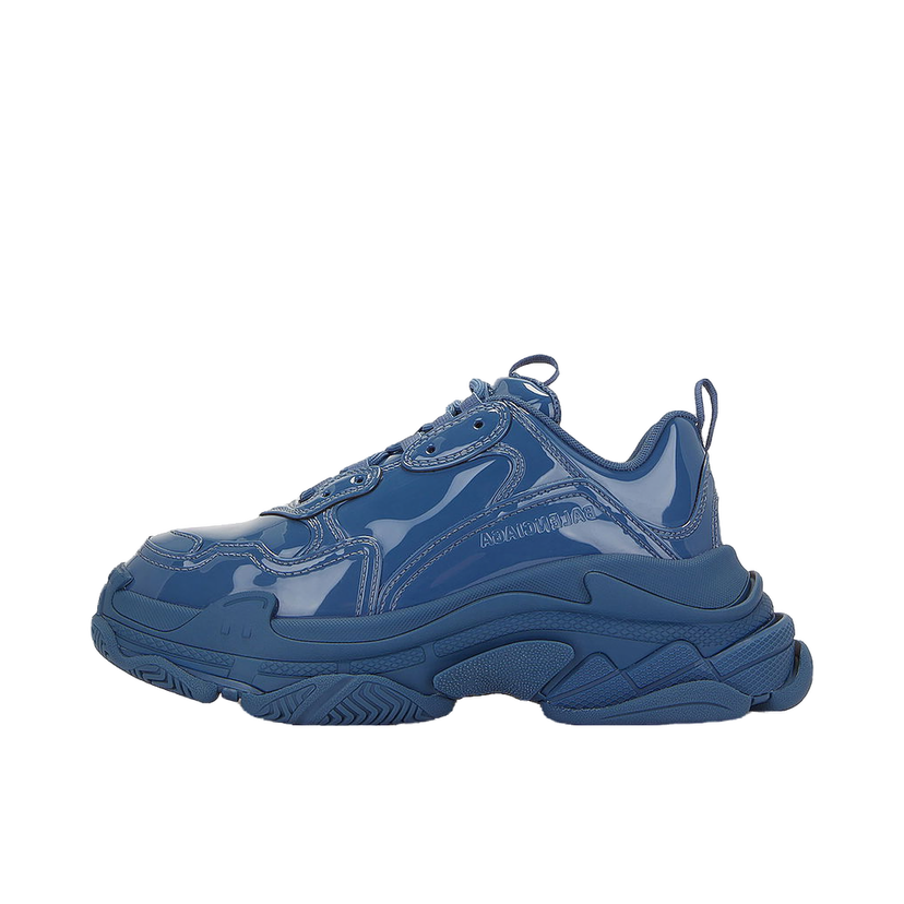 Sneakers och skor Balenciaga Triple S Patent Blue Mörkblå | 734954W2PAA400