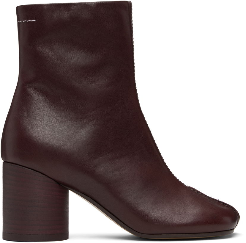 Sneakers och skor Maison Margiela MM6 Maison Margiela Anatomic Stitch Ankle Boots Bourgogne | S59WU0260 P5000