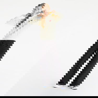 Sweatshirt Comme des Garçons PLAY Sweatshirt Knit Hoodie Gul | AZT173 Ivory, 3