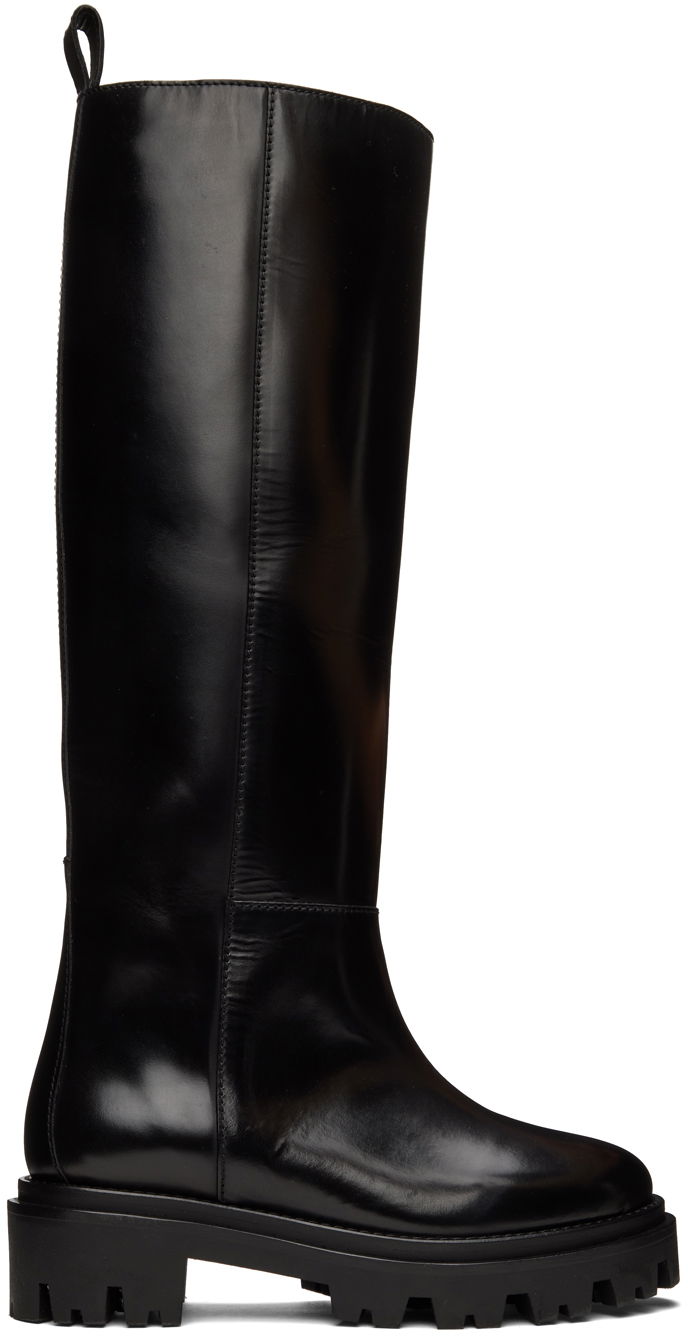 Kläder ISABEL MARANT Isabel Marant Cener Lug Sole Leather Boots Svart | 22ABT0284-22A027S