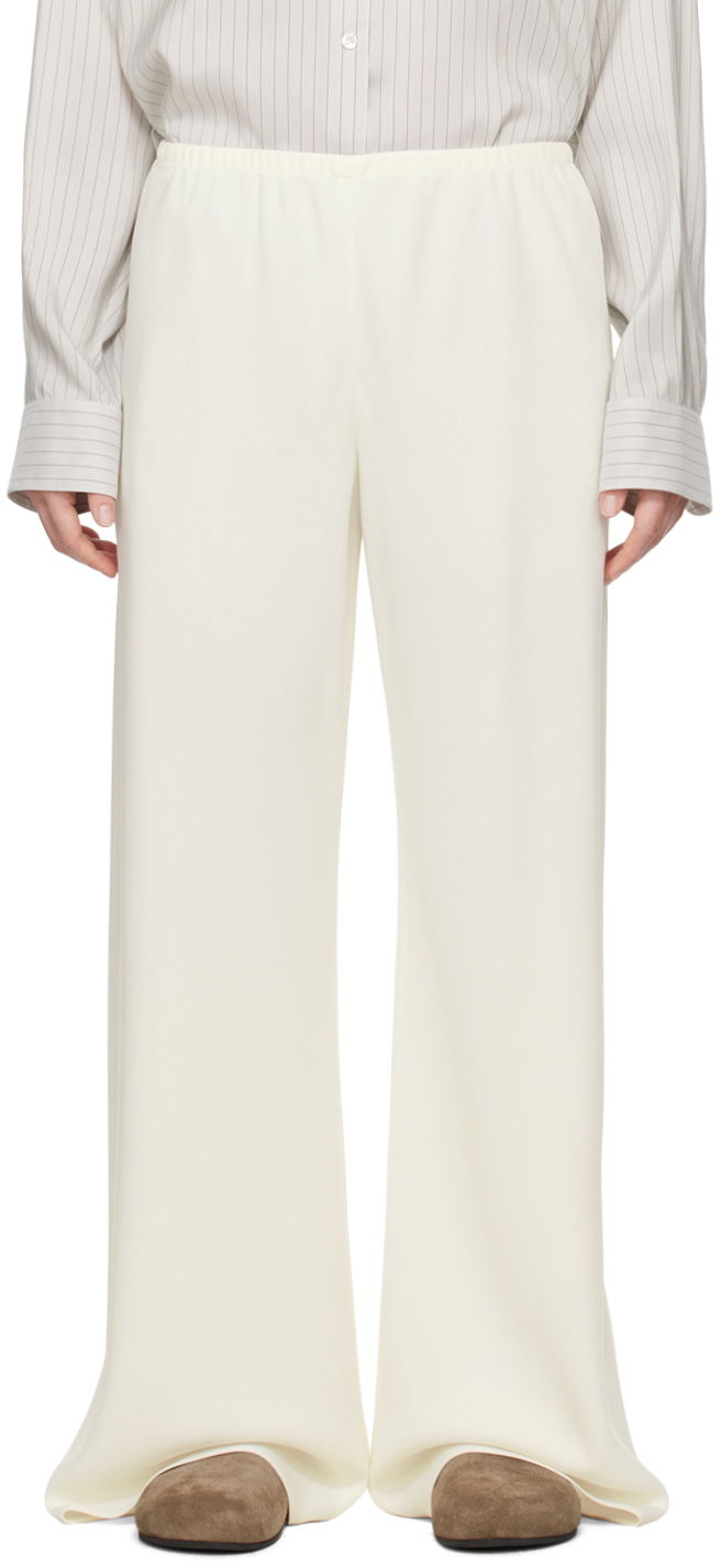 Byxor The Row Gala Wide Leg Trousers Vit | 1766-W1968
