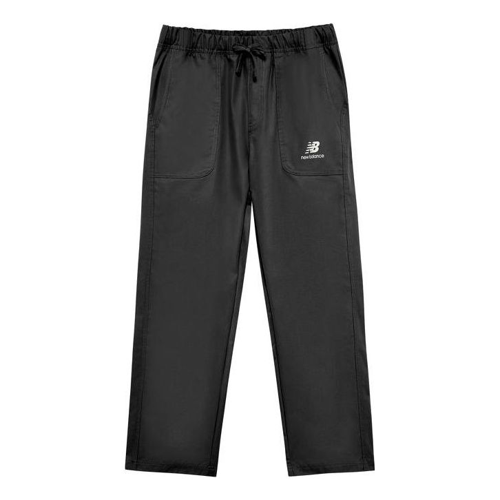 Cargo byxor New Balance Logo Athletics Pants Svart | AMP23354-BK