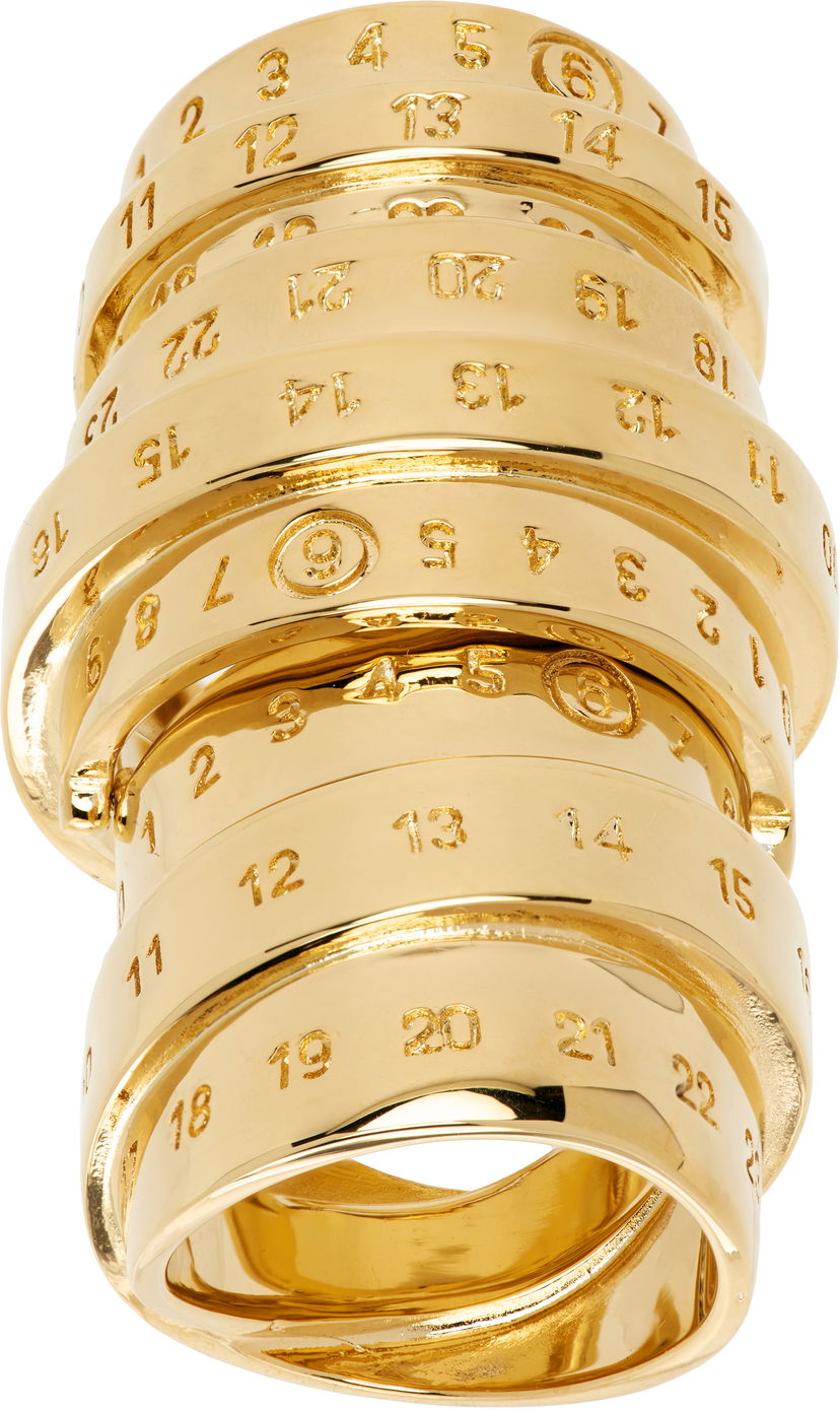 Ringa Maison Margiela MM6 Maison Margiela Numeric Spiral Ring Gul | SM7UQ0090 P6627