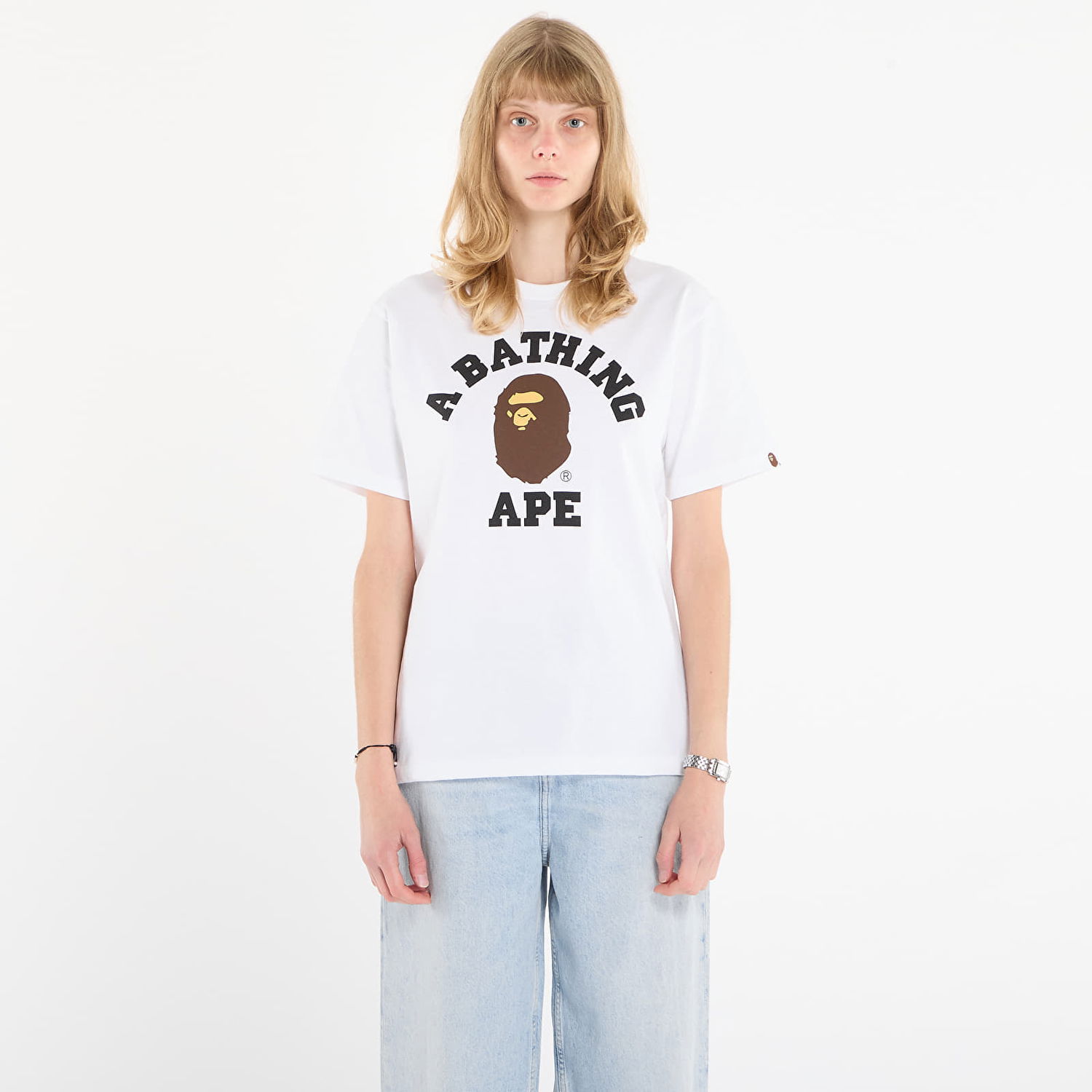 T-shirt BAPE A BATHING APE College Tee XXL Vit | 001TEL801001MWHT, 1