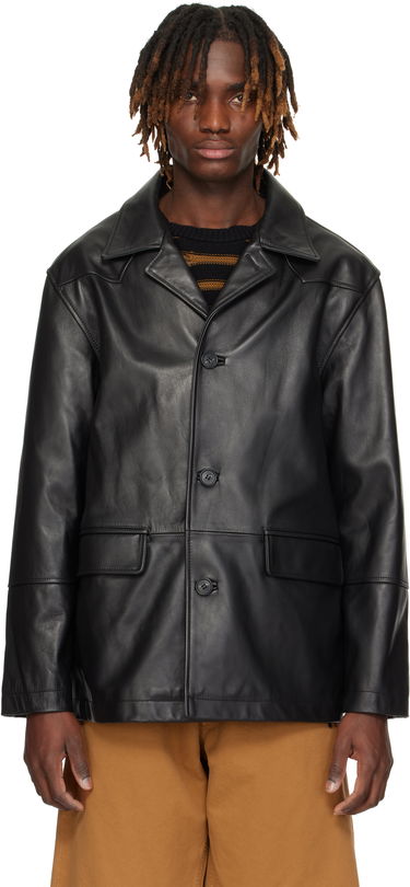 Rockar Maison Margiela MM6 Maison Margiela Sports Leather Jacket Svart | SH0AM0045 M07005, 0