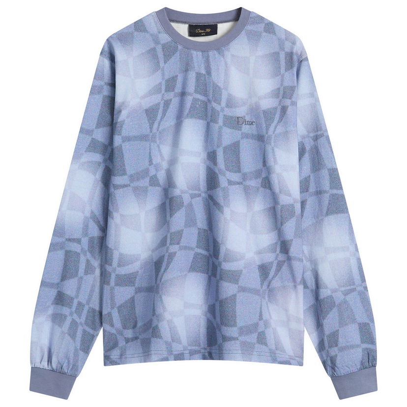 Sweater Dime Dime Abstract Long Sleeve T-Shirt, Size Large Blå | DIME2SP255BLU