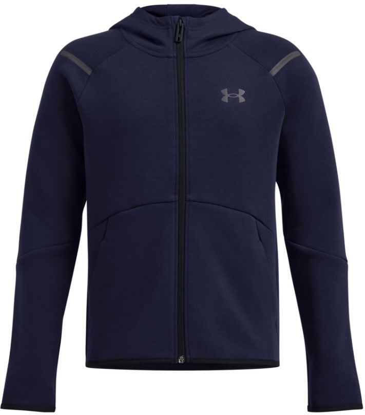 Sweatshirt Under Armour Unstoppable Fleece Full-Zip Hoodie Mörkblå | 1386687-410