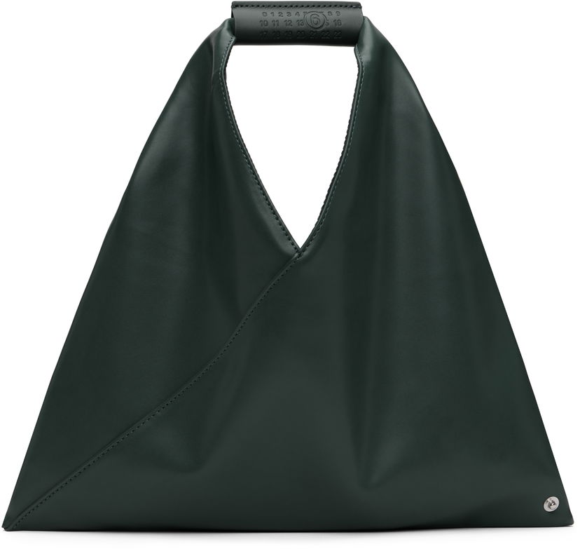 Tygpåse Maison Margiela Triangle Mini Tote Grön | JAPANESE MINI - MM6