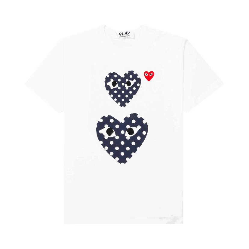 T-shirt Comme des Garçons PLAY Polka Dot Duo T-Shirt Vit | AZ T237 051 1