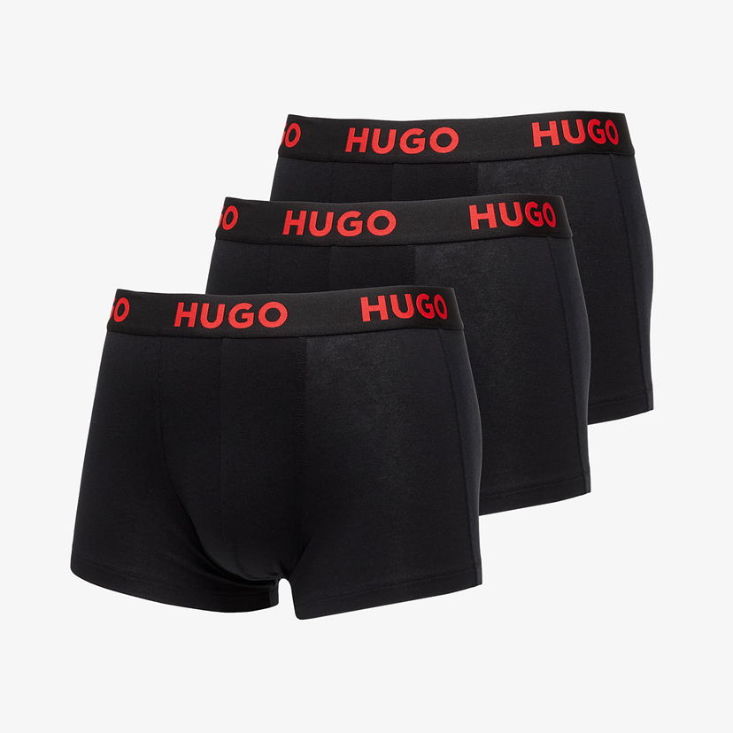 Boxare BOSS Logo-Waistband Stretch Trunks 3-Pack Black Svart | 50496723-001