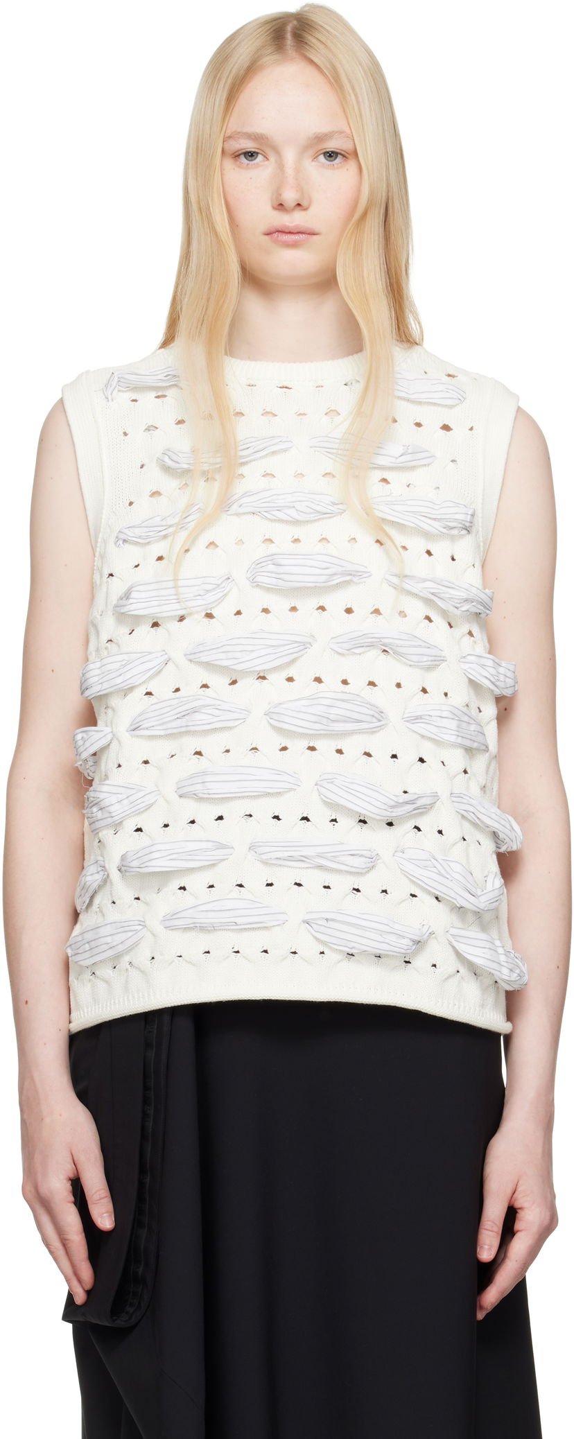 Sweater ADER ERROR ADER error Knit Vest Vit | BO01SSKT0202WH