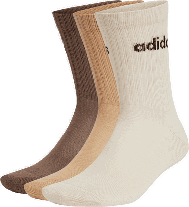 Strumpor adidas Performance Linear Crew Cushioned Socks (3 Pairs) Beige | IZ0106, 2