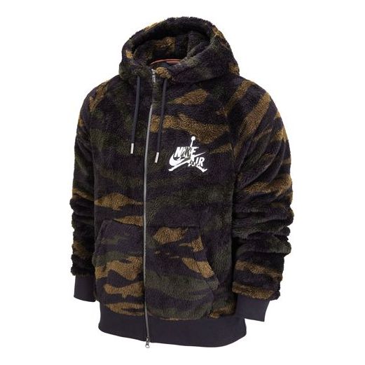 Sweatshirt Jordan Jordan Wings Camo Full-Zip Hoodie Grön | DO6298-265