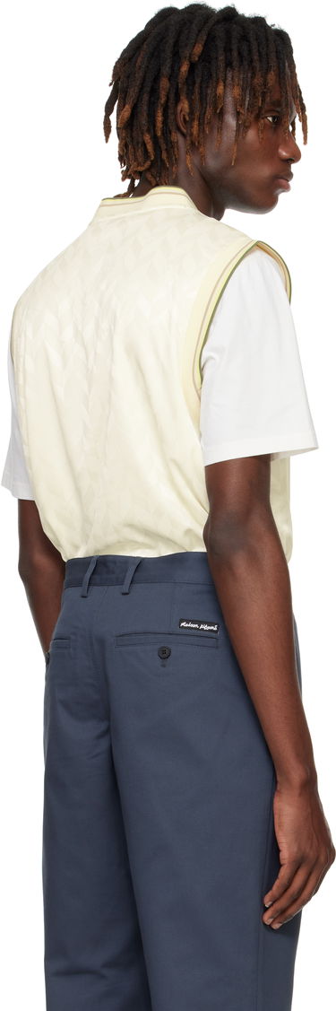 Väst MAISON KITSUNÉ Maison Kitsuné Jacquard Flash Fox Vest Beige | OM00119KJ7021, 2