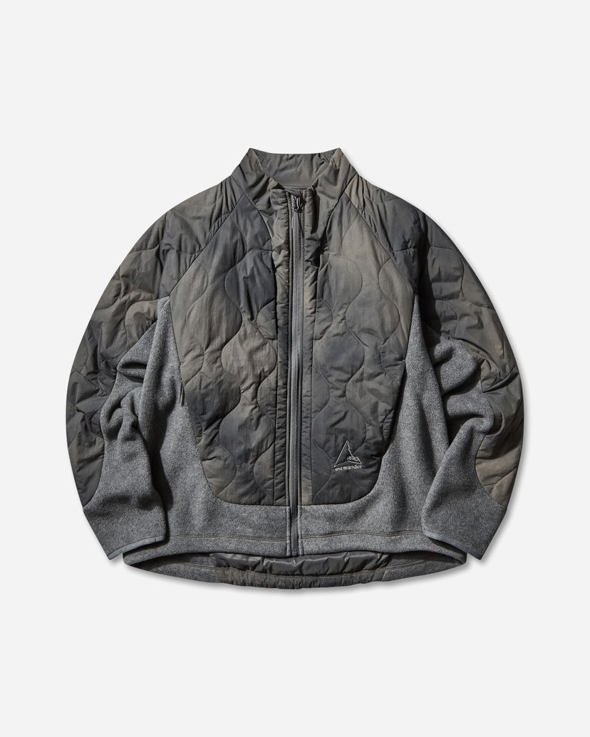 Jacka ROA Quilted Fleece Jacket Grå | 5745241538 20