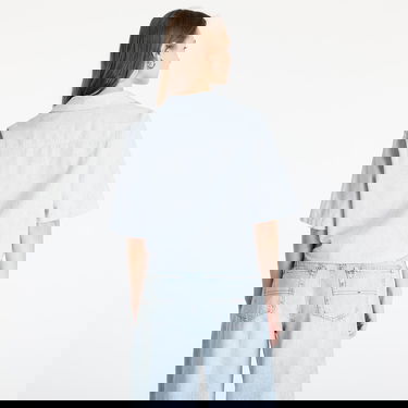 Skjorta Tommy Hilfiger Tommy Jeans Women's Cropped Linen Short Sleeve Shirt Blå | DW0DW20286 0A8, 2