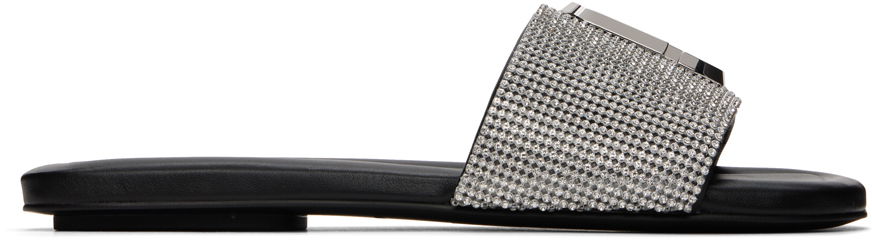 Tillbehör Marc Jacobs Marc Jacobs 'The Rhinestone J Marc' Slides Svart | 2R3FFS006F05, 0