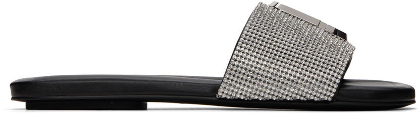 Tillbehör Marc Jacobs Marc Jacobs 'The Rhinestone J Marc' Slides Svart | 2R3FFS006F05