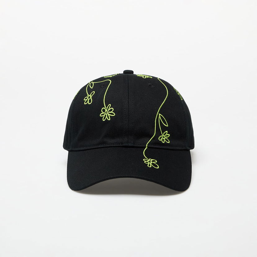 Keps Footshop Black Baseball Cap with Flower Embroidery Svart | FTSHP_397