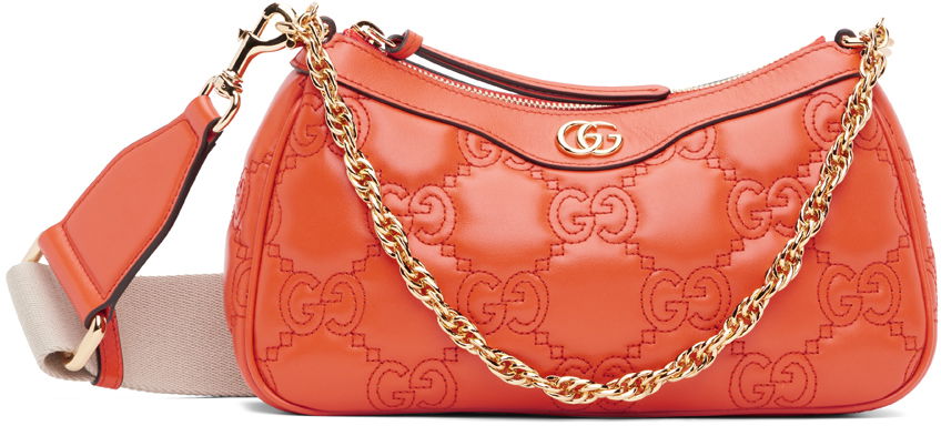 Axelväska Gucci GG Matelassé Shoulder Bag Röd | 735049 UM8HG, 0