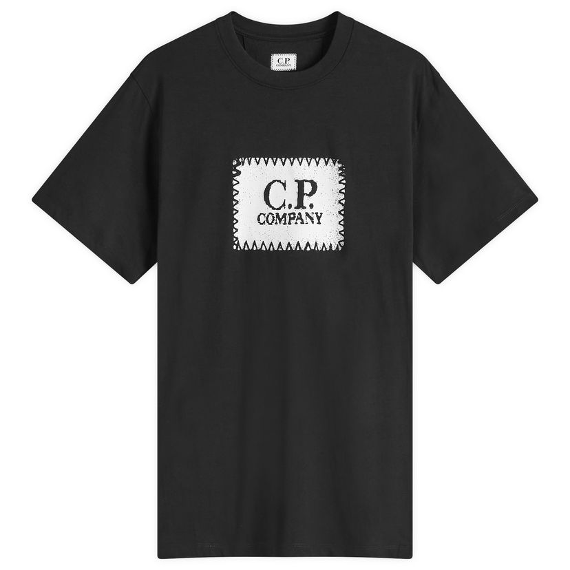 T-shirt C.P. Company C.P. Company 30/1 Logo Label T-Shirt, Size Large Svart | 18CMTS029A-005100W-999