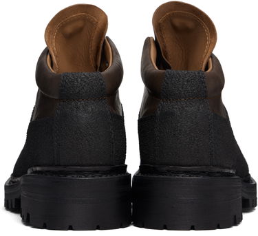 Sneakers och skor OUR LEGACY Quest Textured-Panel Lace-Up Boots Brun | A4257QM, 1