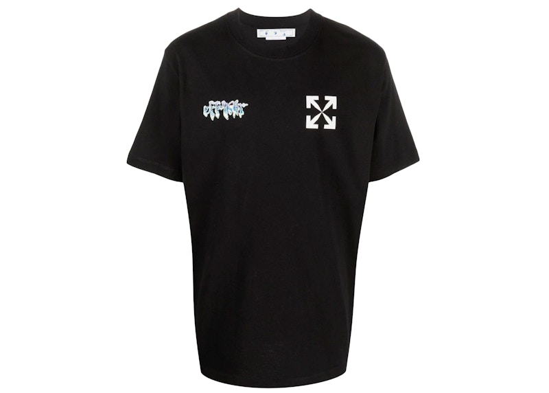 T-shirt Off-White 90's Liquid Slim T-Shirt Black Svart | OMAA027S22JER0151001