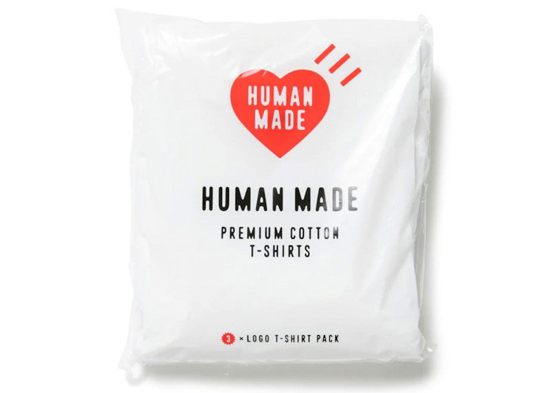 T-shirt Human Made 3 Pack Premium Cotton T-Shirt Vit | HM24CS001/HM25CS042