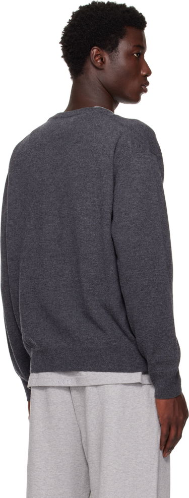 Sweater We11done We11done Knit Logo Pullover Sweater Grå | WD-KO2-25-651-U-GY, 2