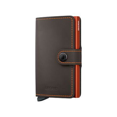 Plånbok Secrid Miniwallet - Matte - Truffle & Orange Svart | MM-Truffle-Orange, 2