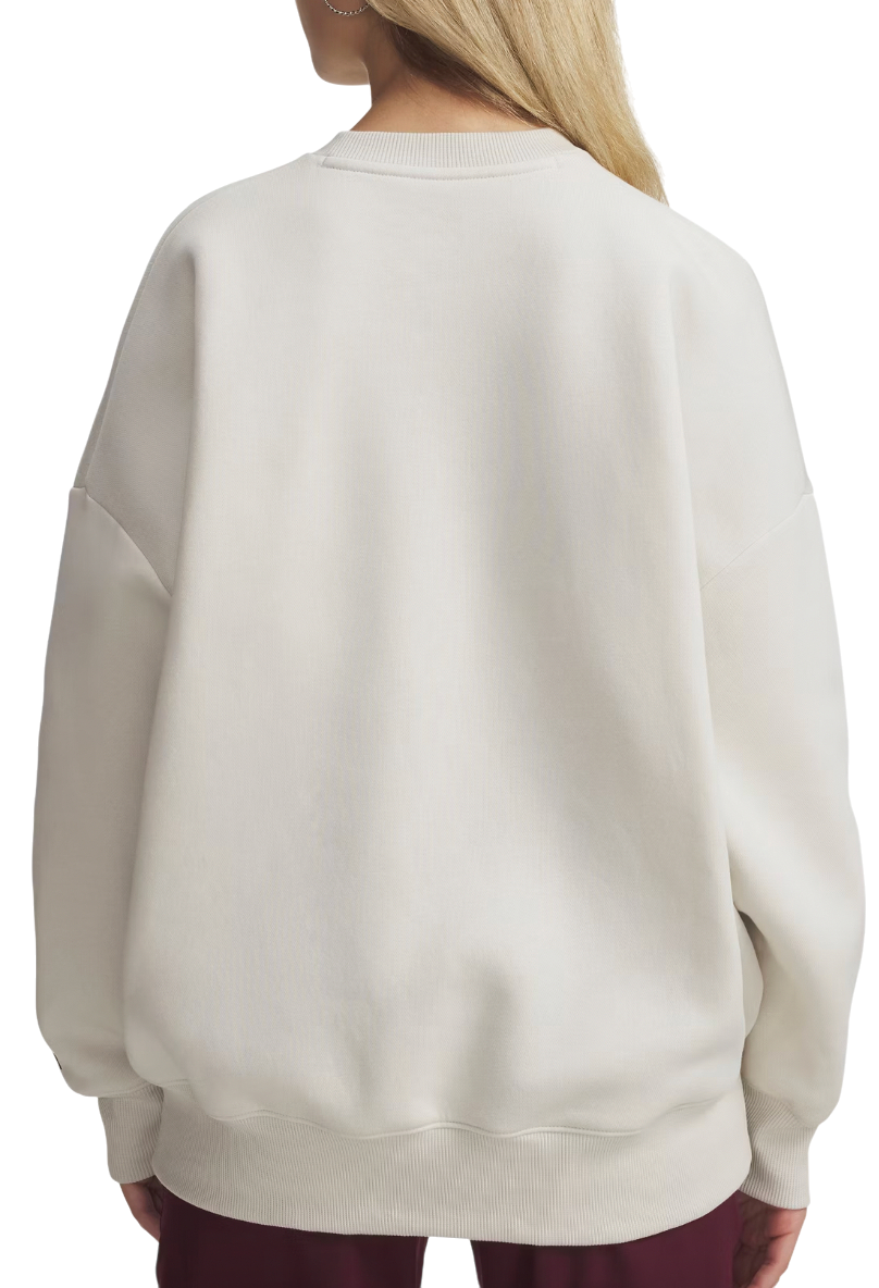 Sweatshirt Under Armour Rival Fleece Oversized Varsity Crewneck Sweatshirt Beige | 6007880-110, 1