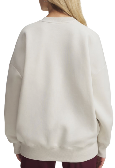 Sweatshirt Under Armour Rival Fleece Oversized Varsity Crewneck Sweatshirt Beige | 6007880-110, 1