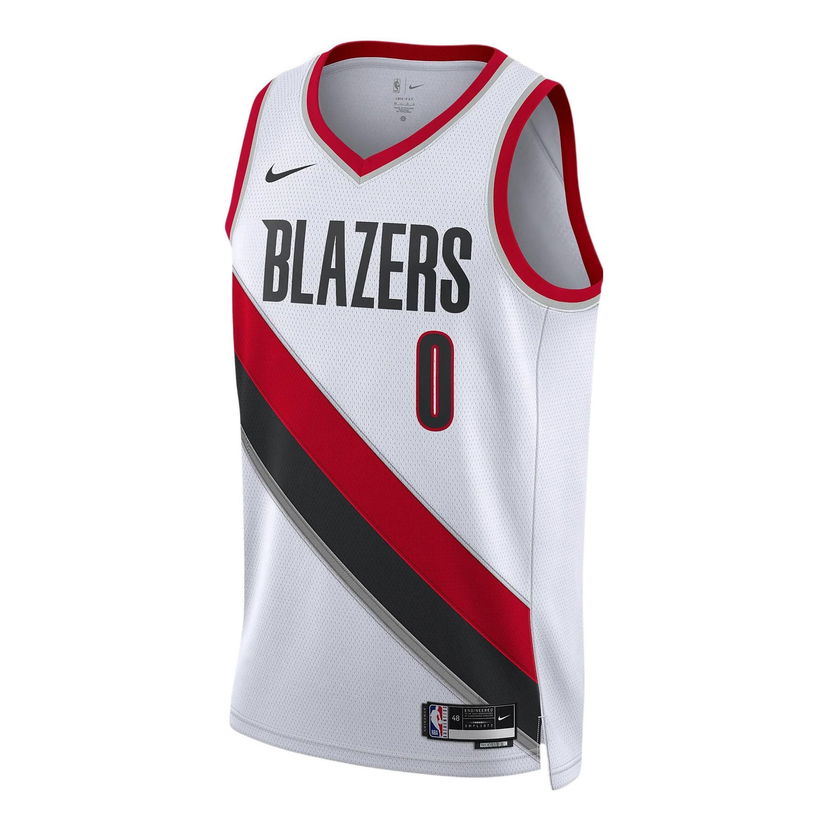 Linne Nike Portland Trail Blazers Damian Lillard Association Edition Swingman Jersey Vit | DN2092-100