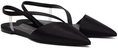 Sneakers och skor Stella McCartney Iconic D'Orsay Satin Flats Svart | 810371E00157, 3