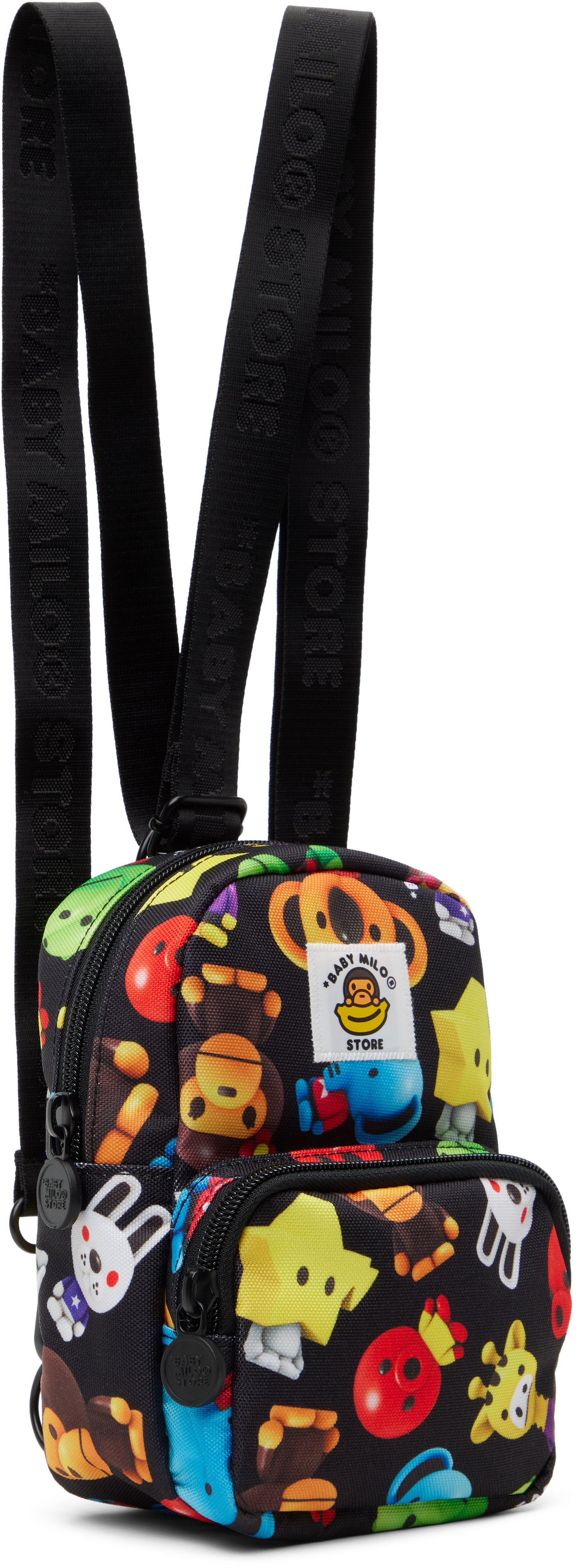 Ryggsäck BAPE Milo 3D All Print Pattern Micro Backpack Svart | 0MXBGW4280XXO, 1