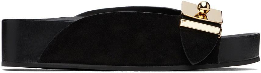 Strumpor LANVIN Lanvin Tinkle Suede Platform Sandals Svart | FW-CSML00-SUED-P24, 0