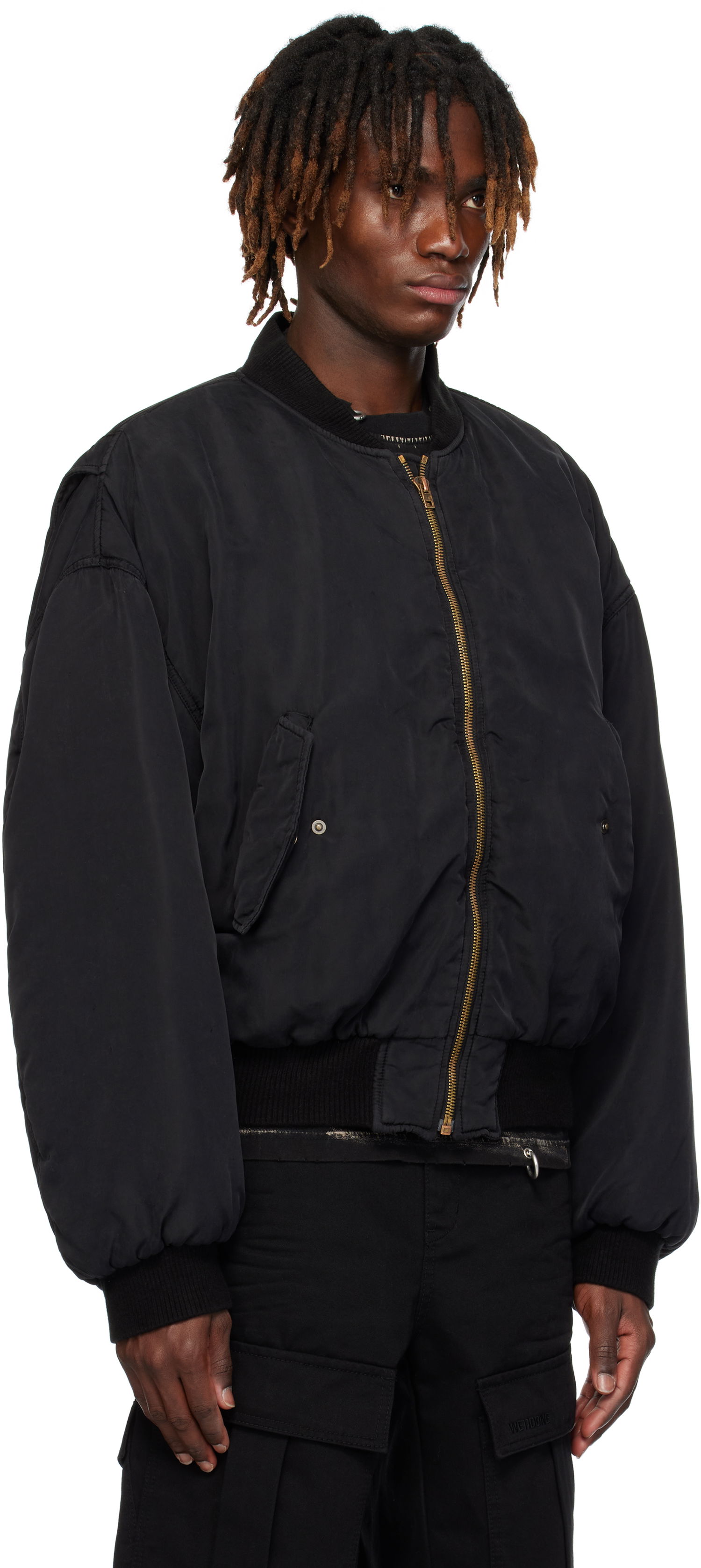 Bomberjacka We11done We11done Curved Bomber Jacket Svart | WD-JP0-25-005-U-BK, 1