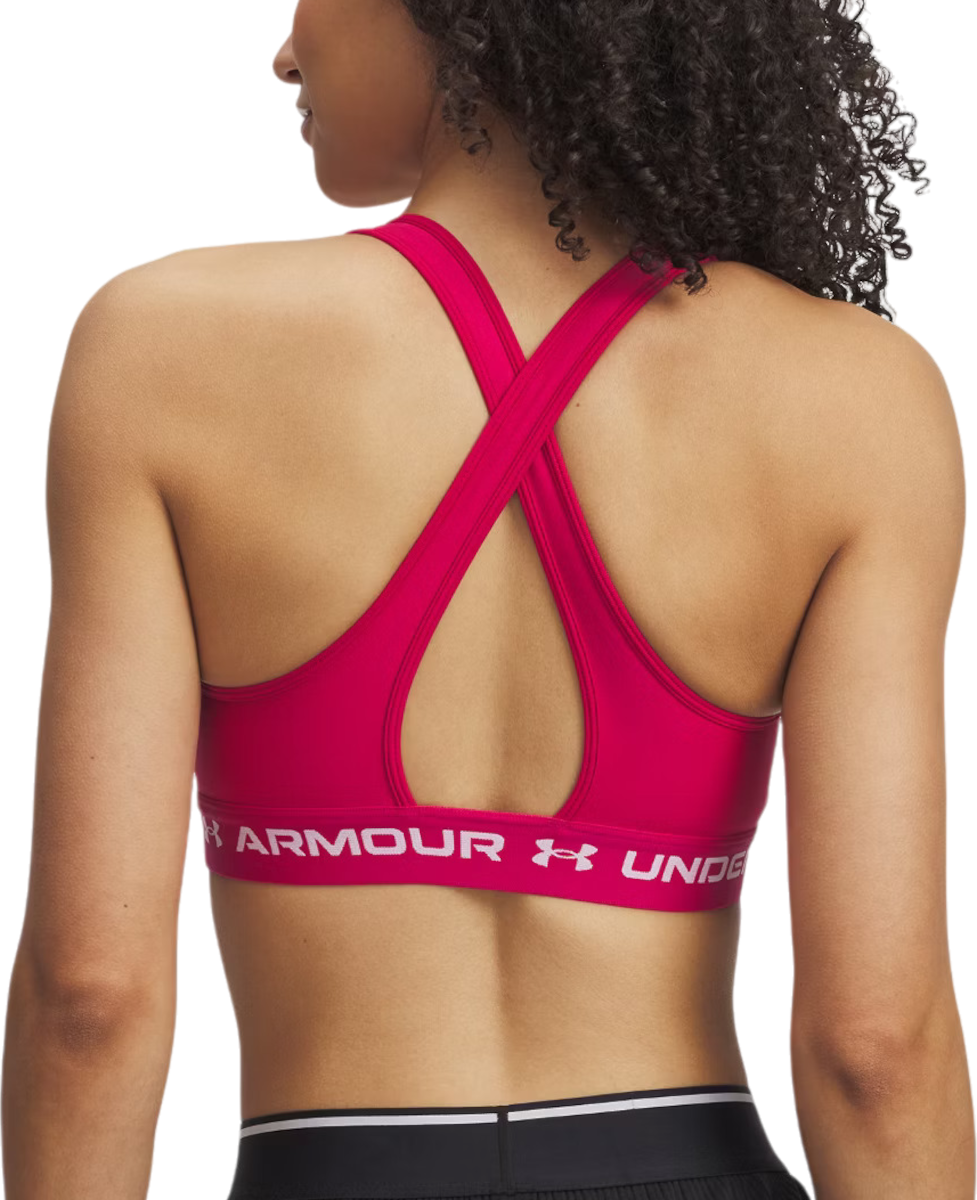 Behå Under Armour Crossback Mid Sports Bra Rosa | 1361034-681, 1