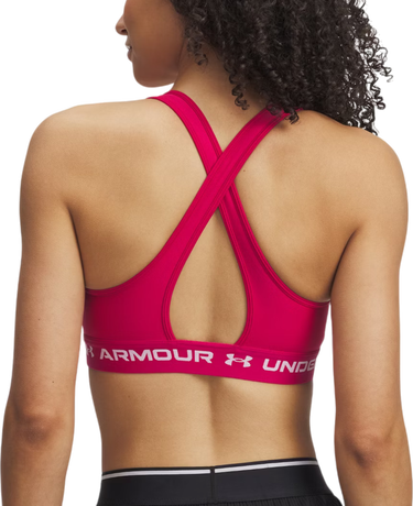 Behå Under Armour Crossback Mid Sports Bra Rosa | 1361034-681, 1