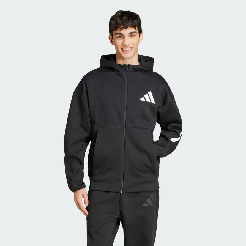 Sweatshirt adidas Performance Z.N.E. Full-Zip Hooded Jacket Svart | JD5984